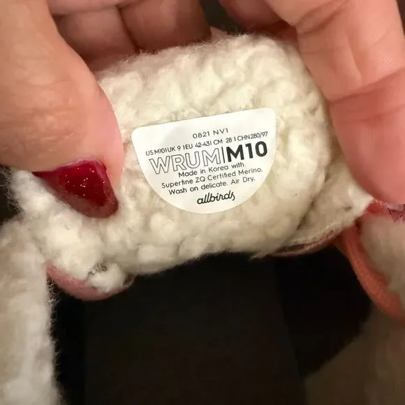 Allbirds Wool Runner Mio Cozy Sherpa Lined Sneakers Coral Pink Men's Shoes US 10 - Picture 5 of 7